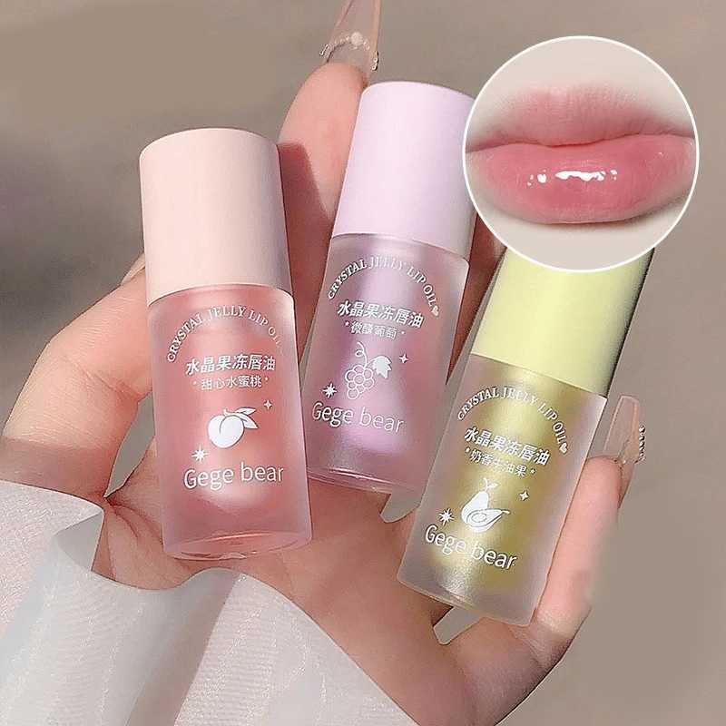 Crystal Jelly Lip Oil Moisturizing Lip Balm Moisturizes and reduces lip lines Lipstick for womenW250219