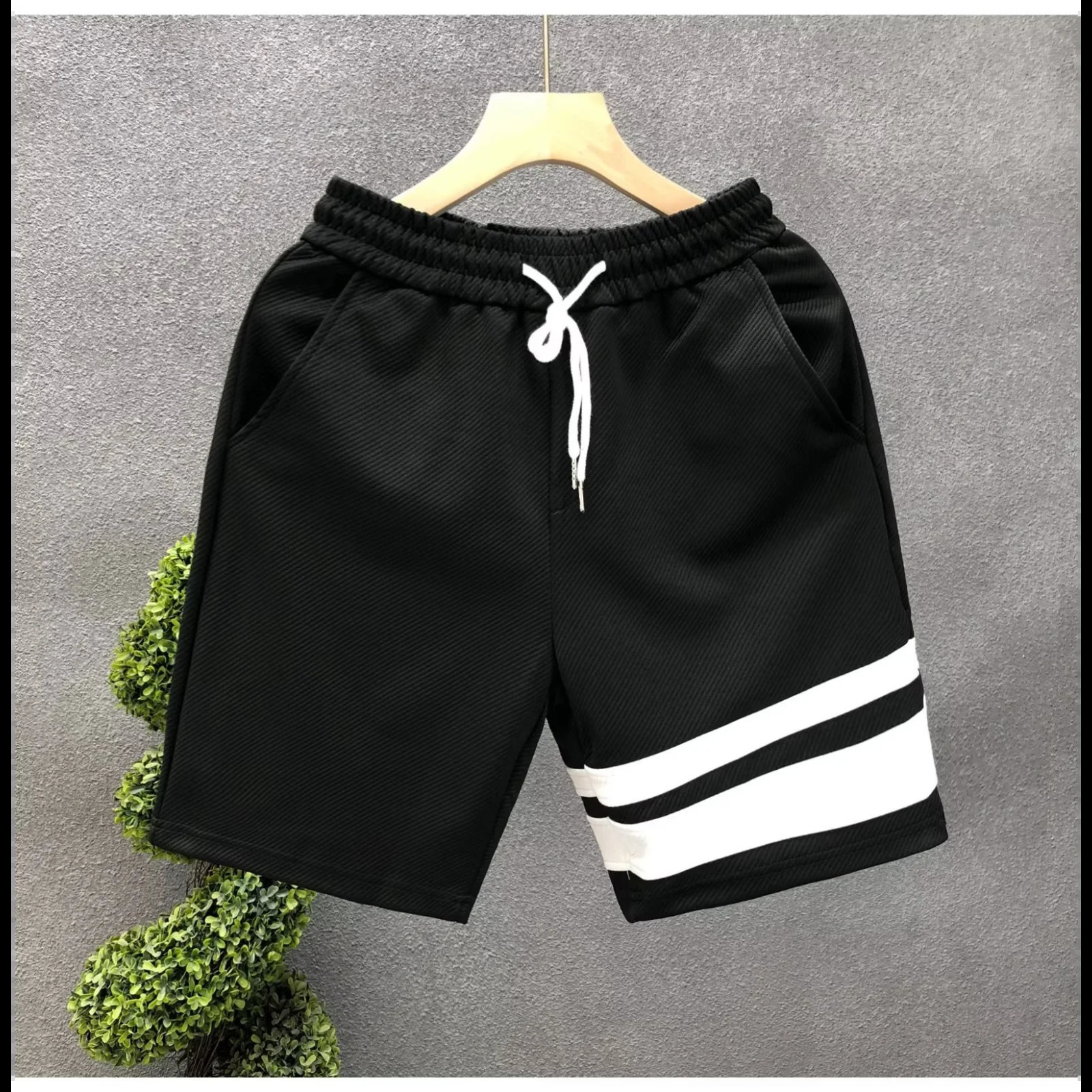 High Quality Mens Shorts Summer American Fashion Green Short Pants Harajuku High Street Mens Clothing Casual Streetwear 250218