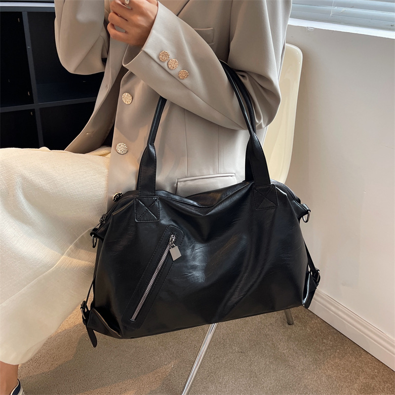 Korean version large capacity 2025 early spring new texture women's crossbody trendy simple casual shoulder tote bag #swissmilitary