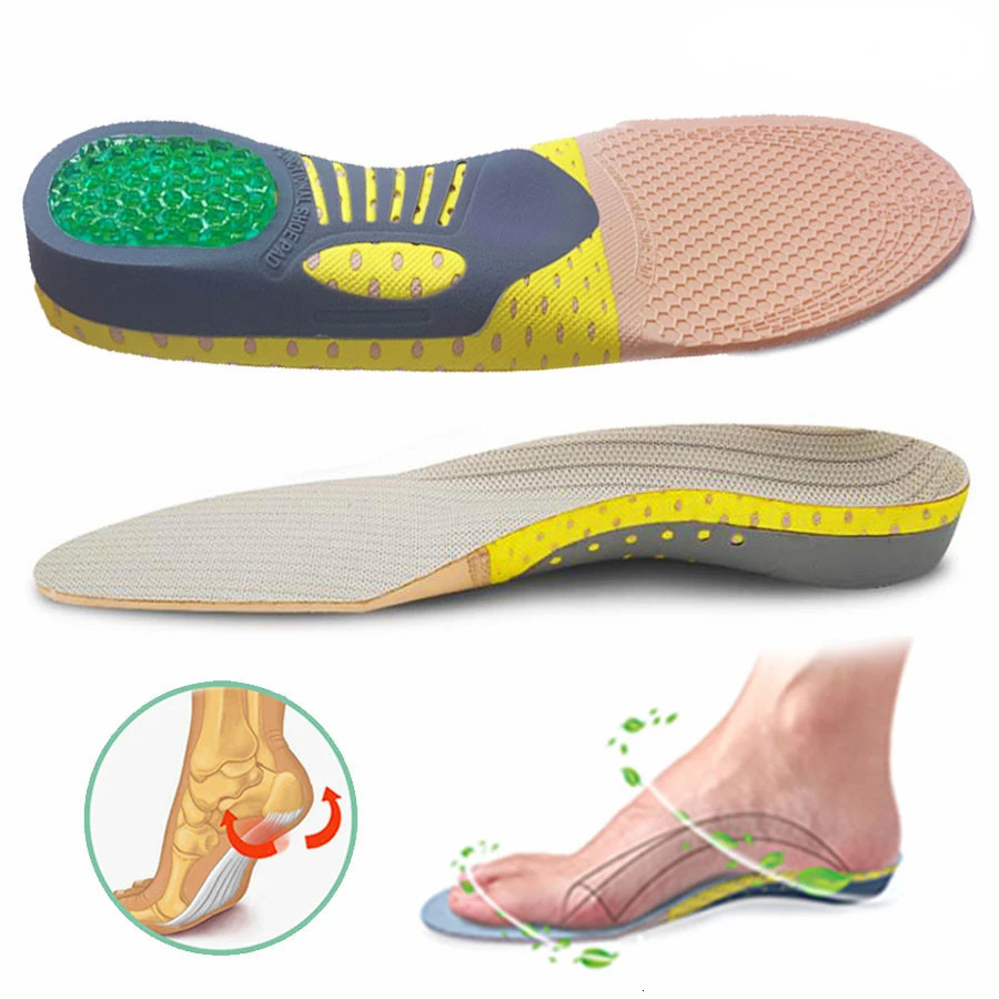 1 Pair Orthopedic Insoles Ortics Flat Foot Health Sole Pad Arch Support for Plantar Fasciitis Feet Care 250219