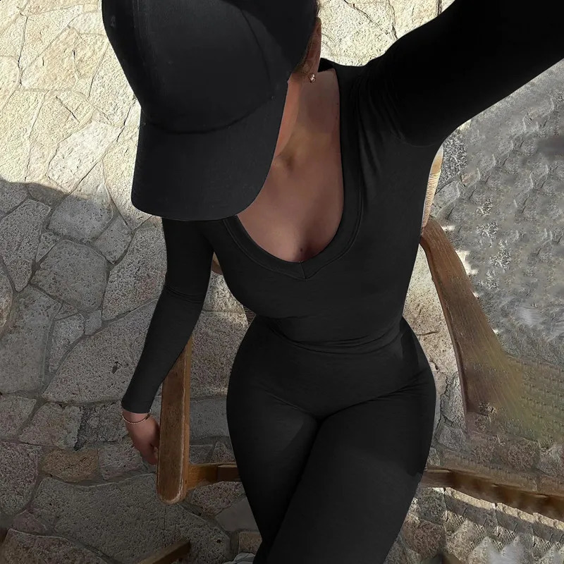 MSCSZ Long Sleeve T-shirt and Pants Set Woman Skinny Sexy Night Club Outfits High Waist Flare Pants Matching Sets 250218