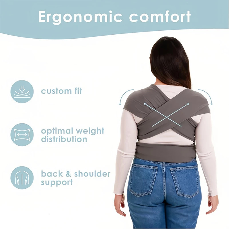 Baby Wrap Soft Stretchy Baby Sling Wrap Hands-Free Lightweight Baby for borns to Toddlers 7-35 lbs 250219