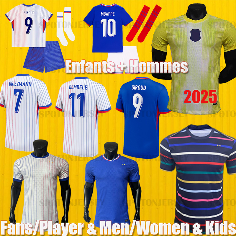 FRANC E 4xl maillot equipe de foot 2025 2026 world cup Soccer Jerseys French GIROUD MBAPPE GRIEZMANN CAMAVINGA hommes enfants MEN kids frankreich fussball francia