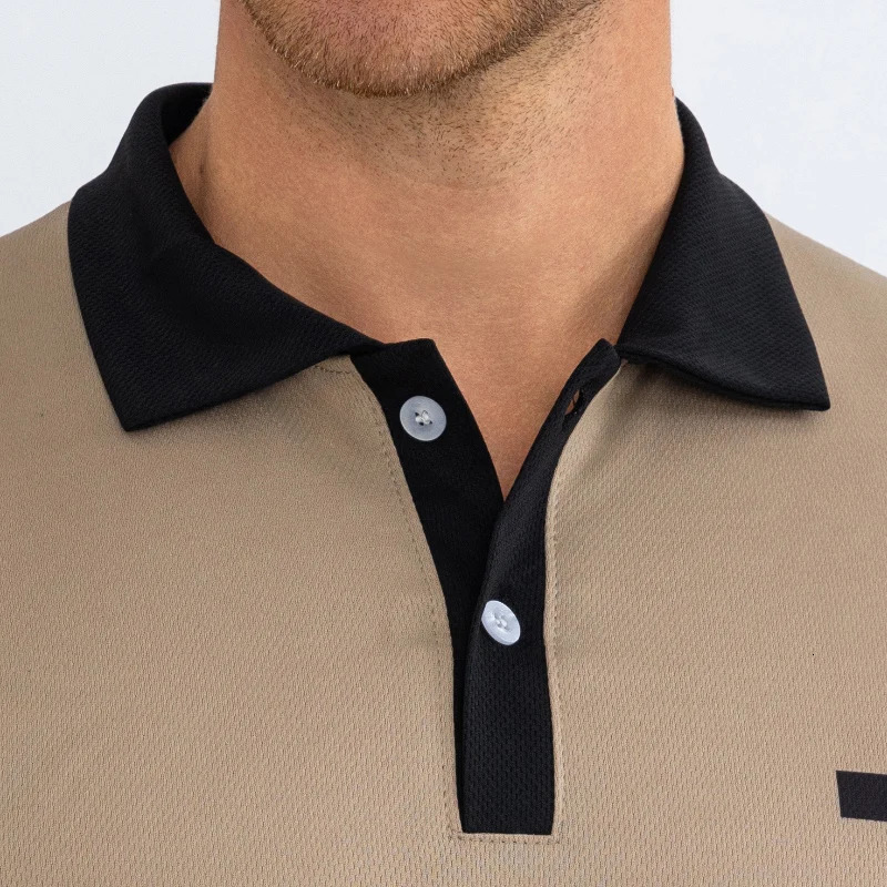 Mens Striped POLO Shirt Casual Fashion Contrast Printing Short Sleeve Gentleman Handsome Golf Joker Button Tshirt 250219