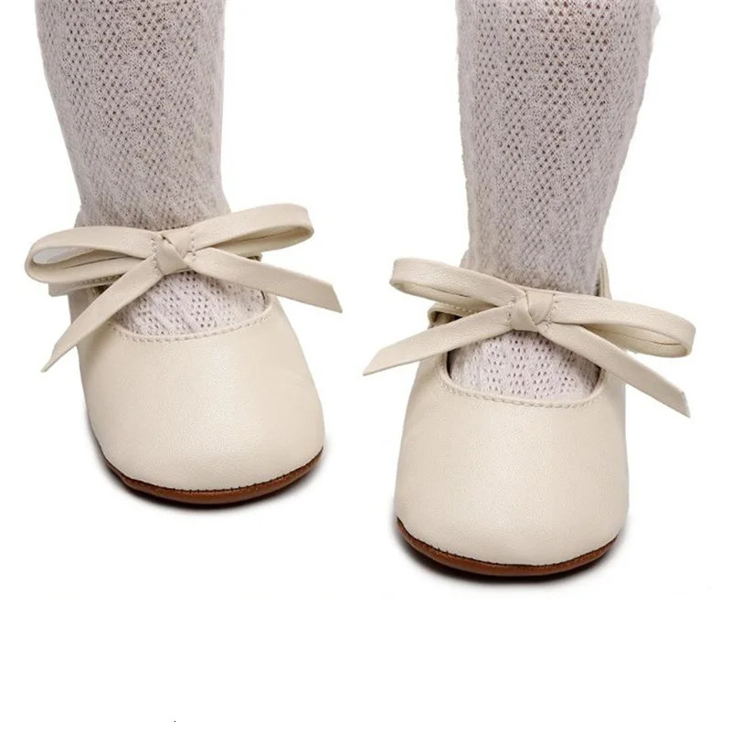 Infant Girls Bowknot Mary Jane Shoes Soft Sole Princess Flats with Cute Bow for born Toddler Walking Shoes Casual 250219
