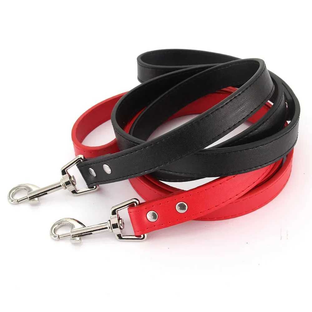 Leather Cat Dog Leashes Colorful Puppy Walking Leashes Harness Collar Lead Rope For Small Medium Large Dogs Pet Supplies 1.2MXJ250218