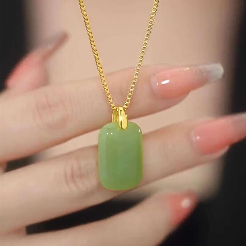 New Chinese style Rushi brand, high-end feeg necklace, women's safety and safety, collarbone, non fading titanium steel, antique necklace