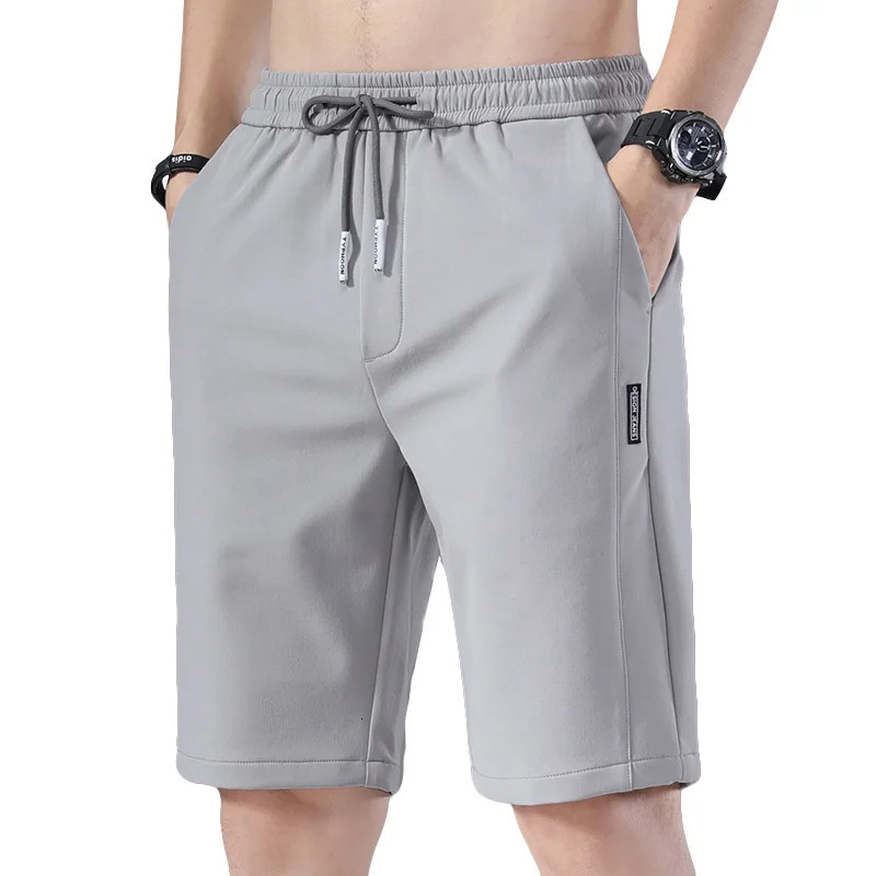 Quick Dry Shorts for Men Straight Swim Trunks Bathing Suit Drying Drawstring w Pocke Surfing Beach 250219