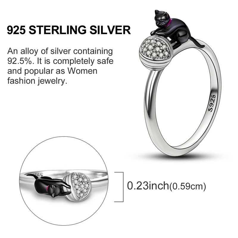 Original 925 Sterling Silver Women Finger Rings for Women Silver Cocktail Ring Geometric Butterfly Round Shape Luxury JewelryXJ250219