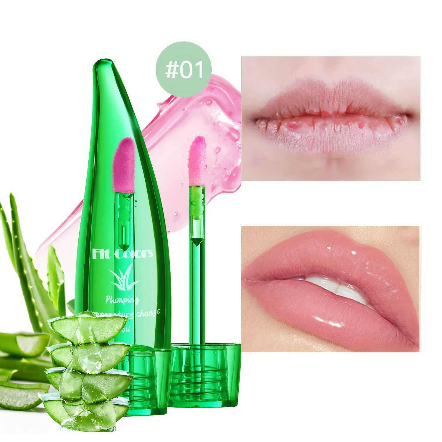 Aloe Vera Warm Colored lipstick Moisturizing Lasting LipglossW250219