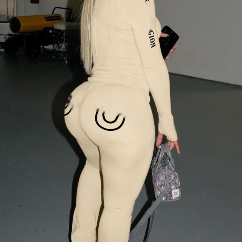 2025 Designer Womens Tracksuits 2 PCS New Pattern Slimming 2 Two Piece Pants Set Outfits