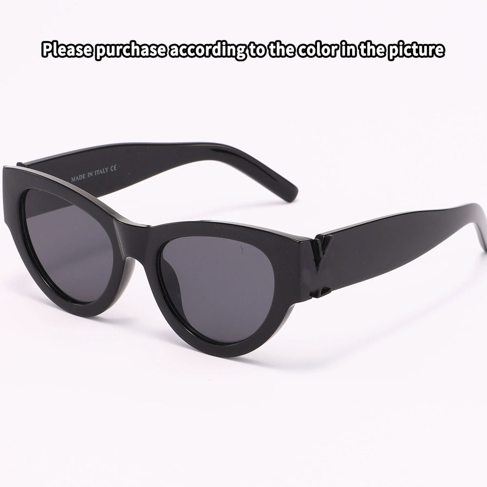 Black/Gold Sunglasses High Quality M94/M95 Luxury Designer Cat Eye Glasses Women Official Website Classic UV400 2025 Sunglasses with Box