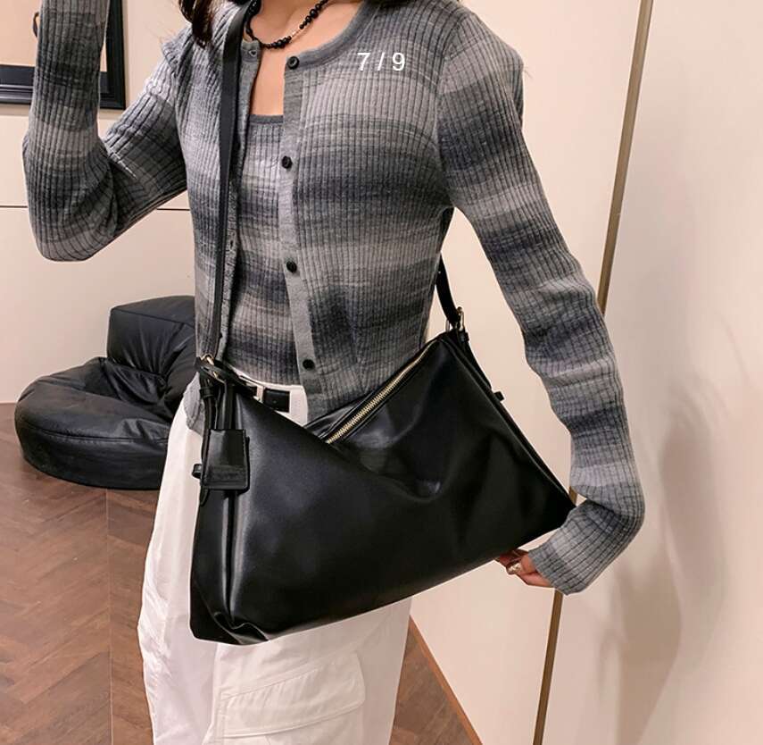 Female Armpit Cowhide Handbag, Shoulder Bag, High-Quality