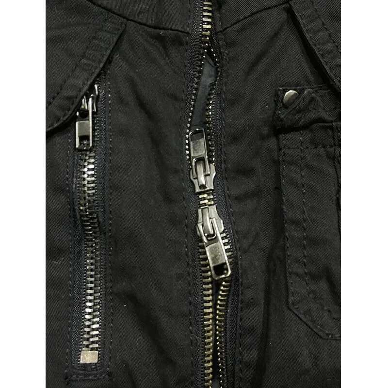 American Goth Hoodies Y2k Clothing 2000s Vintage Women Punk Zipper Winter Hooded Streetwear Haruku Sweatshirts Sweet Hoody
