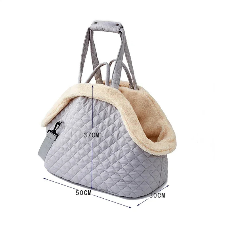 Fashion Cat Dog Handbag Warm Plush Pet Bags for Small Dogs Cats Chihuahua Sphynx Kitten Winter Pet Outdoor Supplies 250217