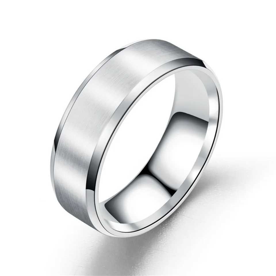 Stainless Steel Black Rings Personality Simple Titanium Steel Ring For Fashion Women Men Party Jewelry Punk AccessoriesXJ250219
