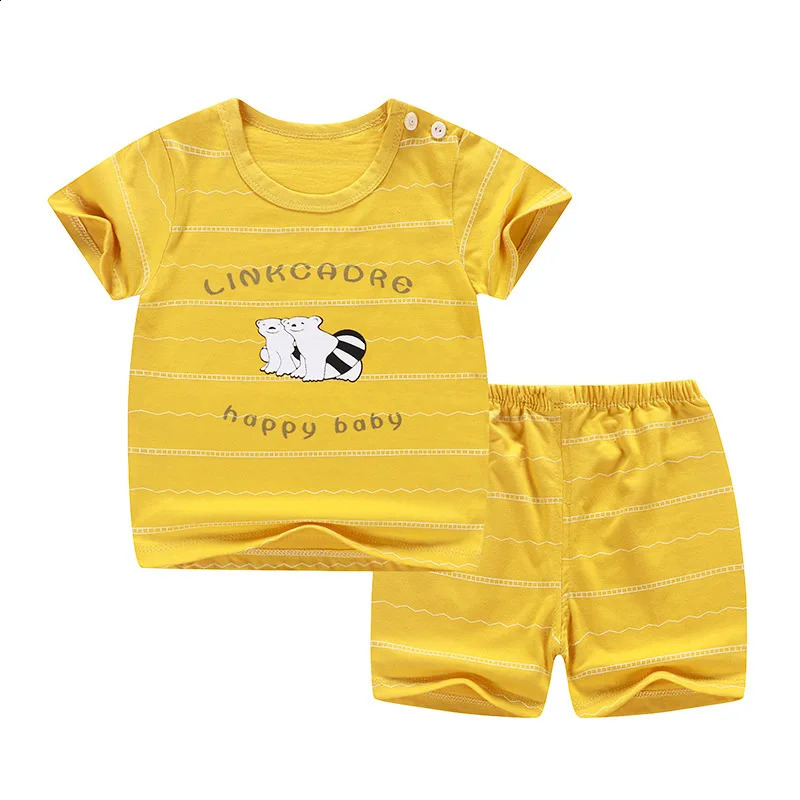 Casual Kids Clothes 2 Piece Set Clothing Green Cool Boy T-shirt Shorts Clothing Boys Tracksuit Children Baby Clothes 250218
