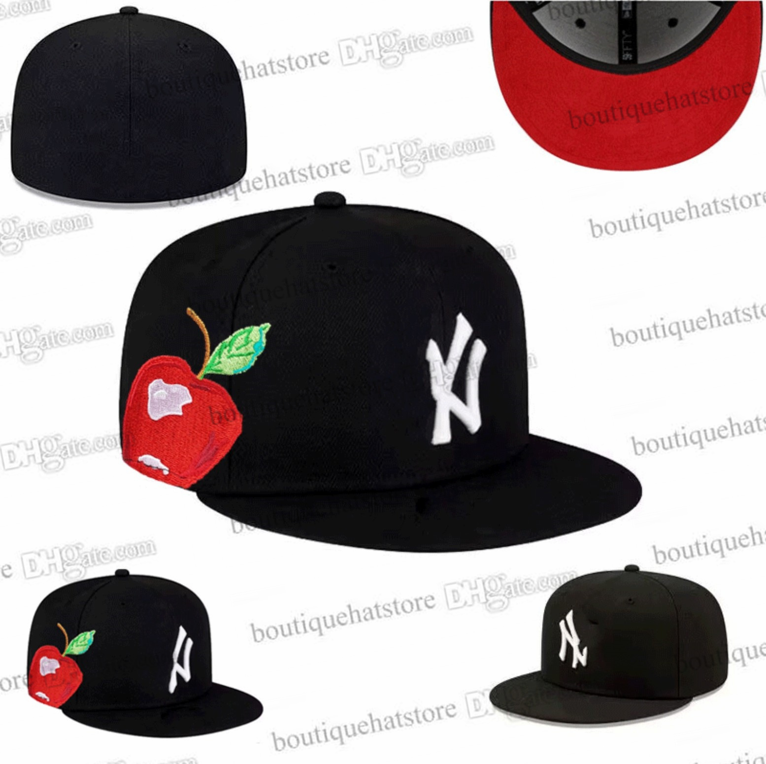 2025 Men's Baseball Fitted Hats Los Angeles" Letters stitched Full Closed Caps Sport Designer retro Cap red Apple Patch strawberry Rose Vintage trucker Caps Feb19-04