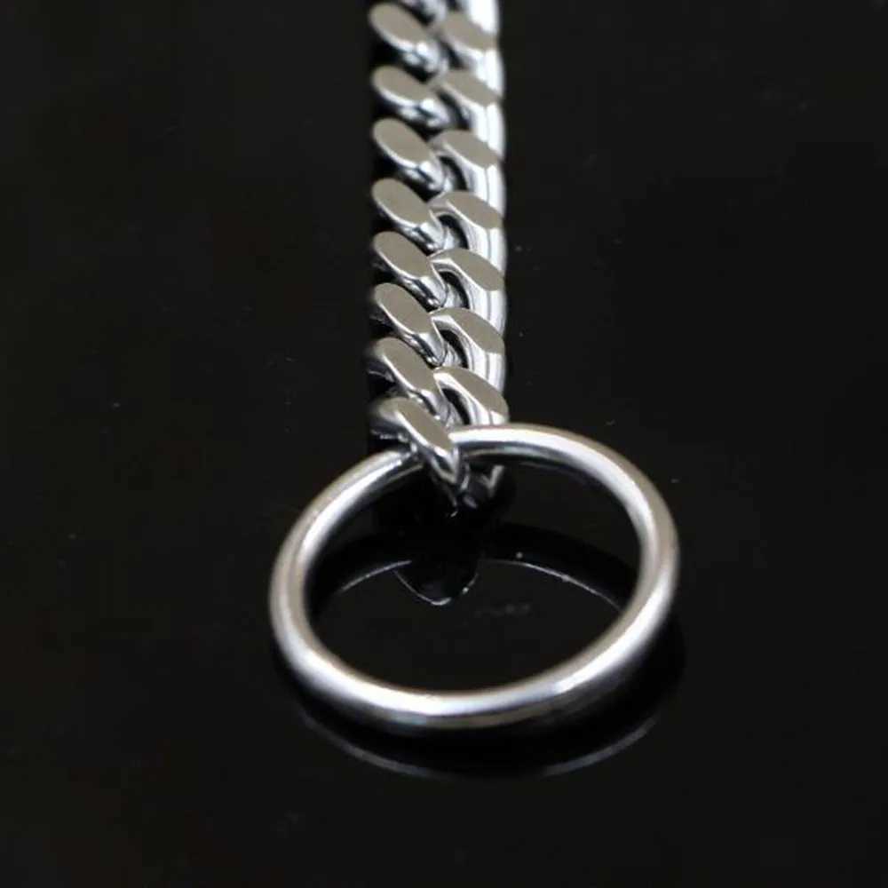 Smooth flat stainless steel chain for dog collars used for training small medium and large dogs and pet products W250219