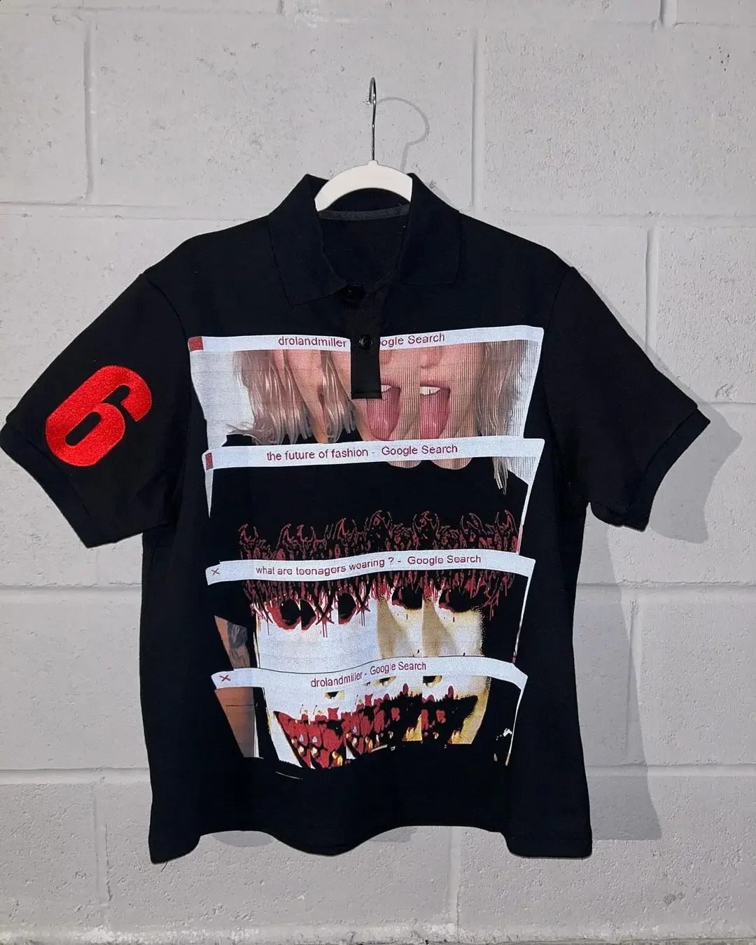 Harajuku Retro Drolandmiller Face Print Graphic T Shirts Men Women Goth Style Short Sleeve Streetwear Y2k Tops 250217