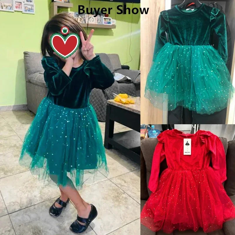 Elegant Girl Princess Party Dress Childrens Clothing Casual Summer Clothing Girl Birthday Wedding Ball Dress 3-8Y 250219