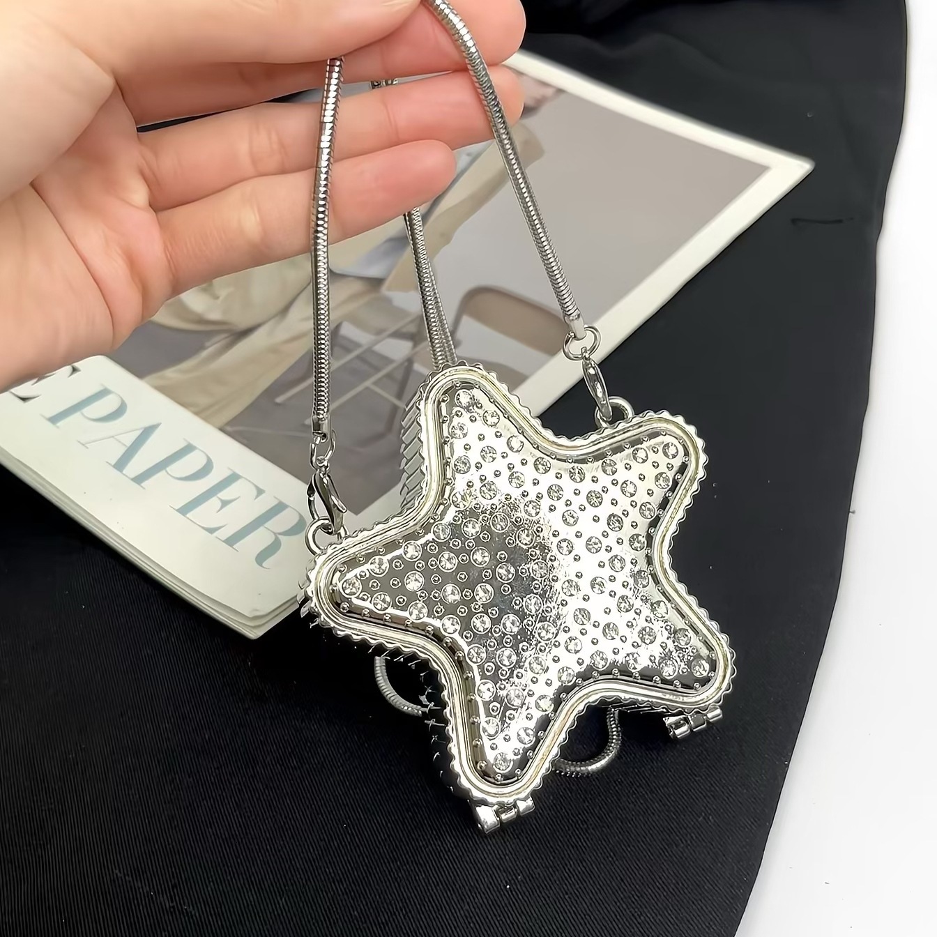 Personalized Mini Women 2025 New Fashion Banquet Star Water Diamond Western Style Single Shoulder Crossbody Bag #swissmilitary