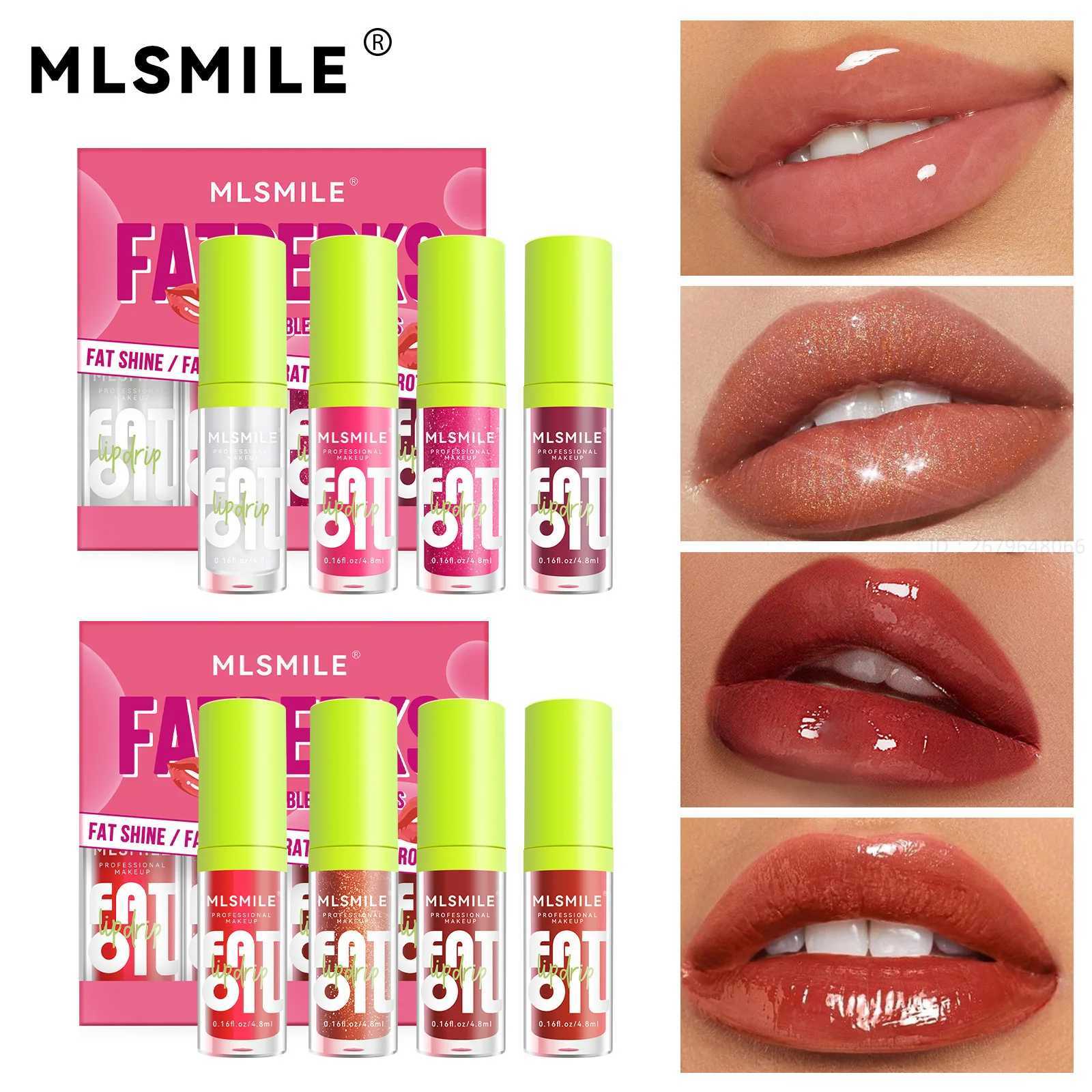 4Pcs/Set Jelly Lip Plumping Oil Transparent For Lasting Moisturizing Lip Care Hydrating Lip Glaze Make Up Liquid LipstickW250219