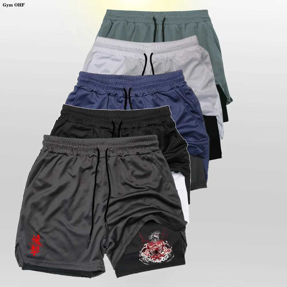 Men's Shorts Short Pants Men Sports Anime Attack On Mens Gym Quick-Drying Jogging Shorts Fitness Workout Running Bodybuilding Sweatpants Men z250