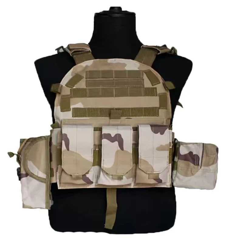 6094 Camouflage Plate Carrier Vest Multi-Functional Tactical Hunting Vest Adjustable Men Combat Equipment for Outdoor CyclingXJ250219