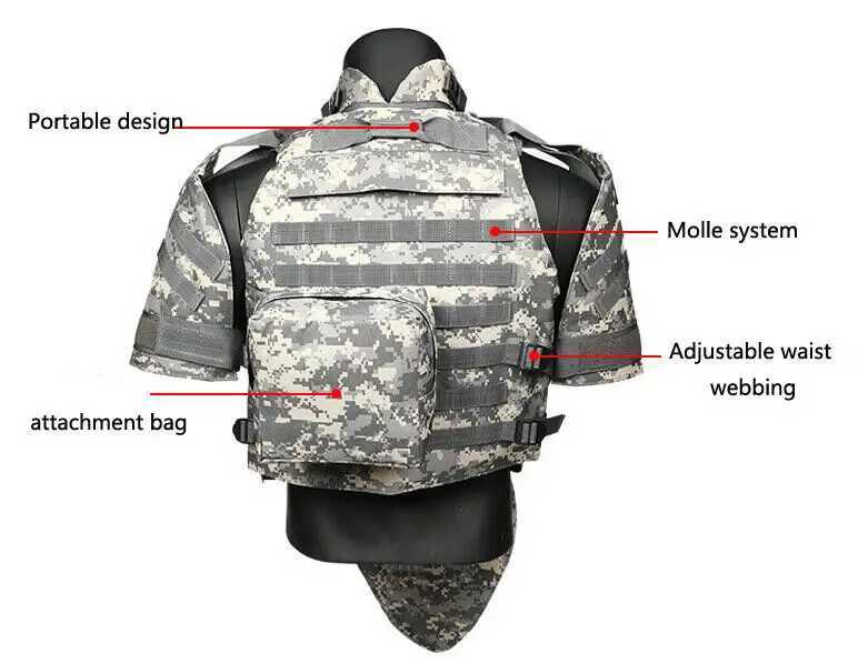 Men Molle OTV Airsoft Assault Combat Vest Survival Armor GearXJ250219