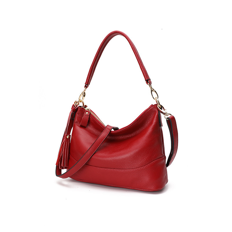 2025 New Fashionable Single Women's Bag with Head Layer Casual Simple and Versatile Soft Leather Cross Shoulder Handbag #swissmilitary