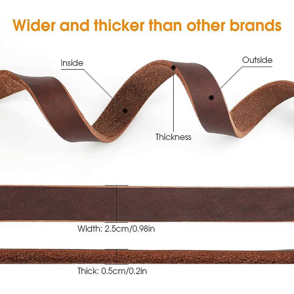 Genuine Leather Dog Leash 3/4/5 ft x 1 inch Soft and Strong Leather Leash for Large and Medium Dog Heavy Duty Dog Training LeashXJ250218