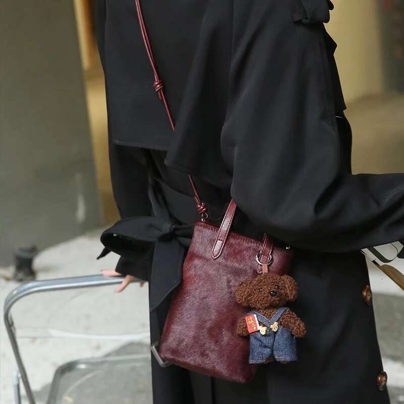 European And American Fashion High-End Horsehair Handbag Casual Versatile Mini Multi-Functional Shoulder Crossbody Bag For Women
