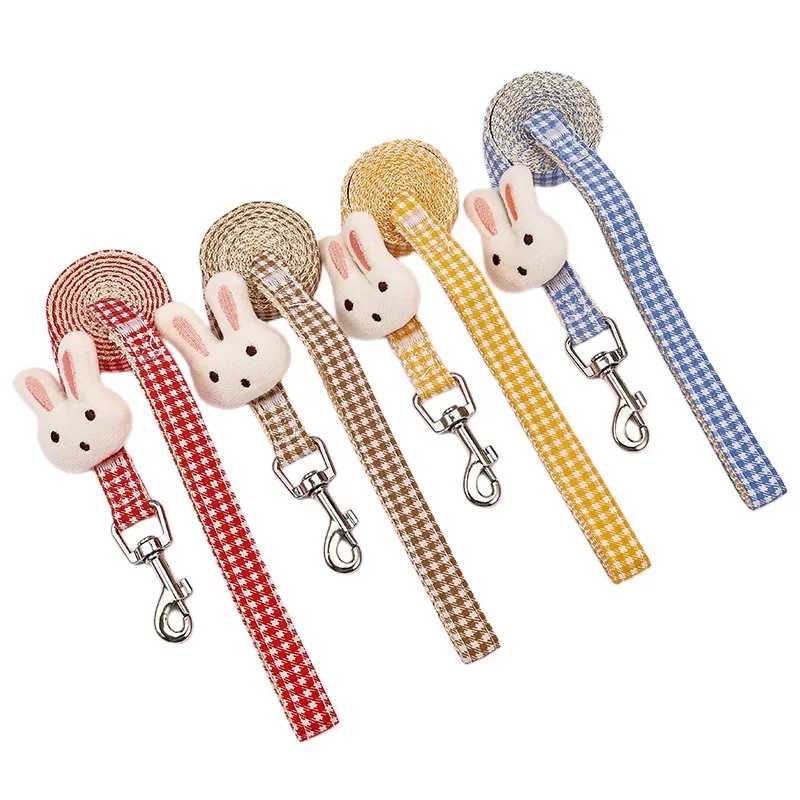 Dog Harness For Small Dogs Cats Adjustable Kitten Collar Pet Harness With Leash Set Plaid Chest Vest Leash Dog Leads AccessoriesXJ250218