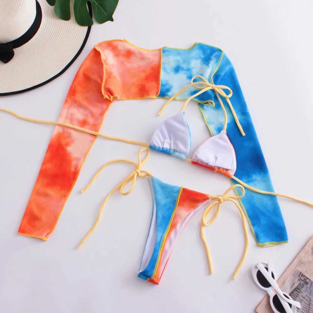 Womens Bathing Suits Thong Bikini 2025 Women Swimwear Thr Pieces Swimsuit Sexy String Beachwear Biquinis Maillot De Bain W250219