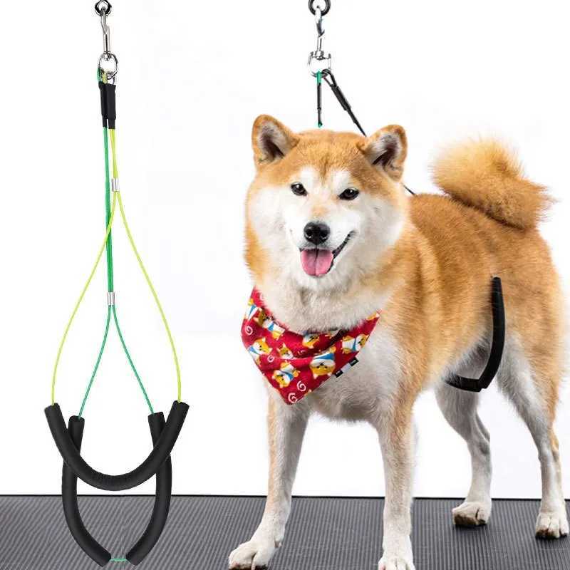 Adjustable Pet Dog Cat Grooming Loop Table Pet Grooming Leash Table Loop D-rings Bathing Strap Traction Belt Dog Collar HarnessXJ250218