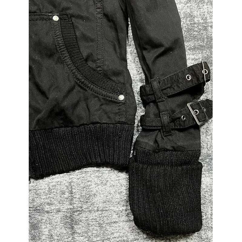 American Goth Hoodies Y2k Clothing 2000s Vintage Women Punk Zipper Winter Hooded Streetwear Haruku Sweatshirts Sweet Hoody