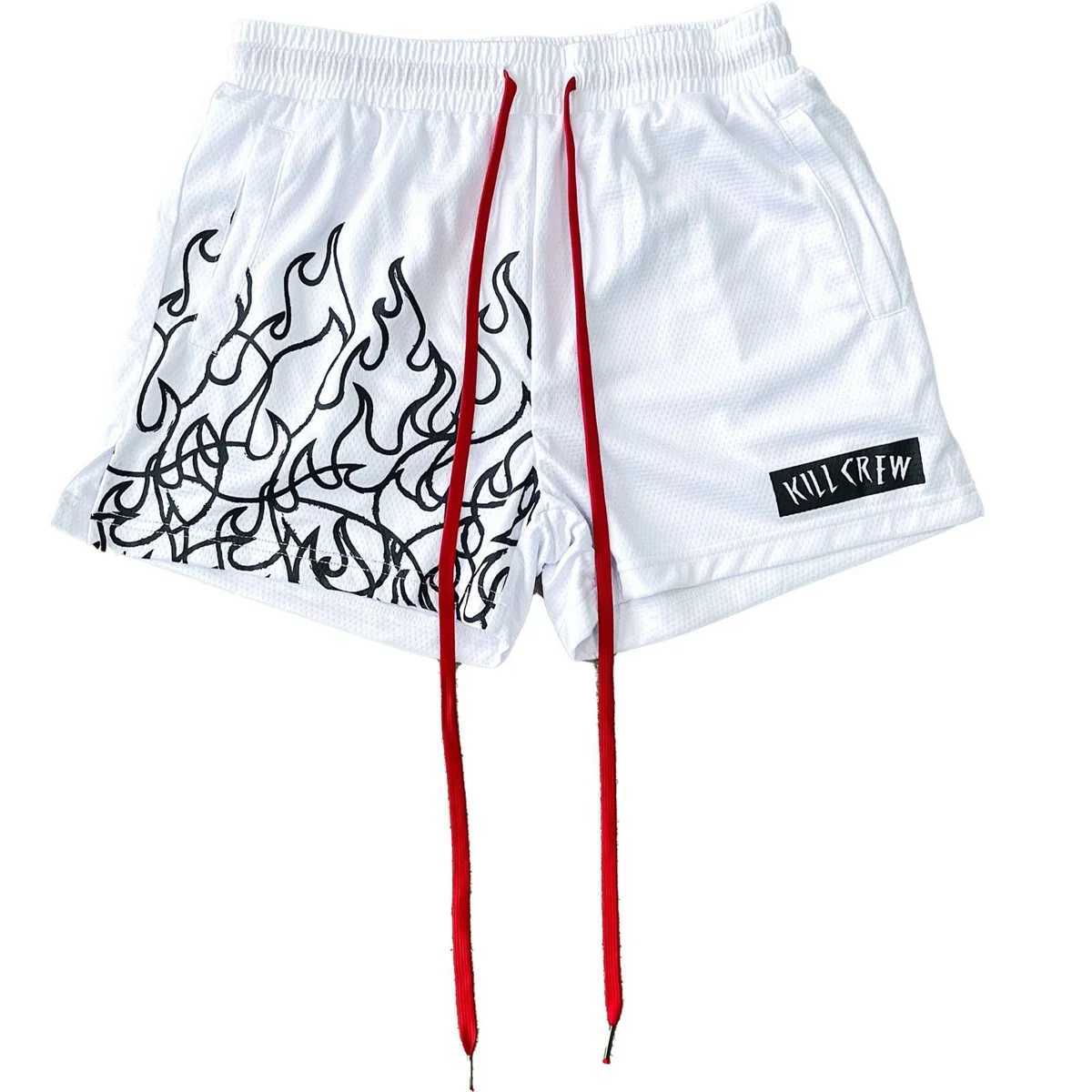 New fast drying running shorts for mens summer gym fitness breathable mesh Bermuda boxing training mens beach pants W250219
