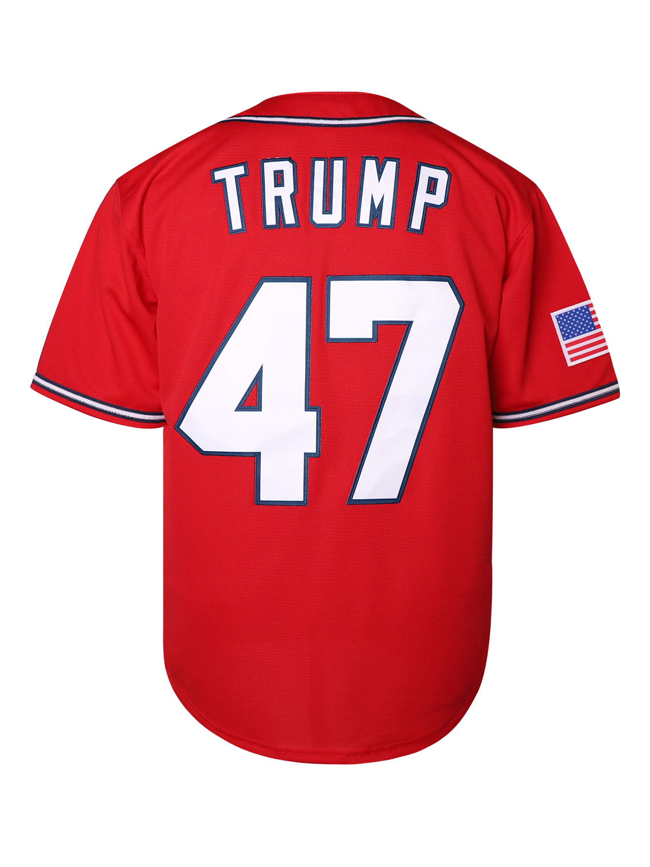 47 Trump Red Maga Baseball Jersey For Daily Casual&Sports Wear Men Size S-XXXL