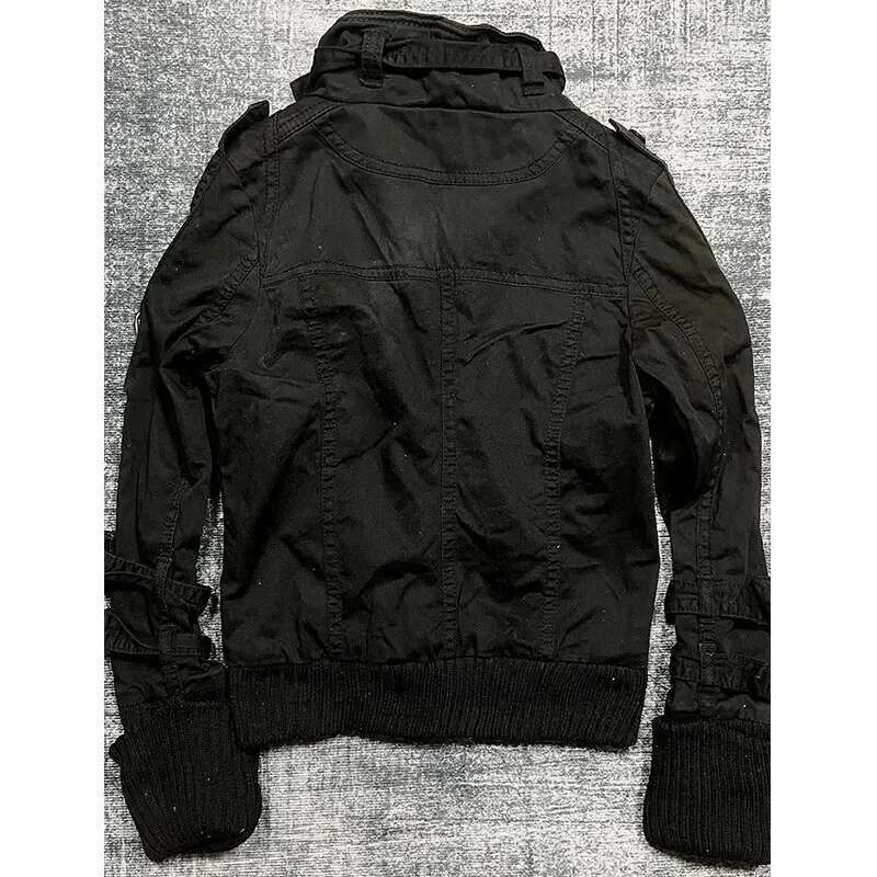 American Goth Hoodies Y2k Clothing 2000s Vintage Women Punk Zipper Winter Hooded Streetwear Haruku Sweatshirts Sweet Hoody