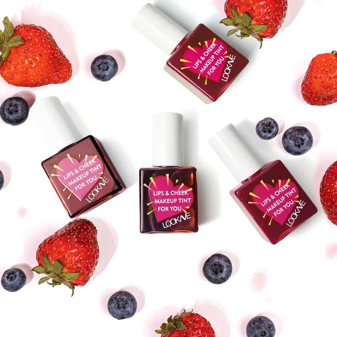 Lip Cheek Water Tint Matte Lip Stain Moisturizing Fruit Liquid Lipstick B 6Color Lip Gloss Long Lasting Waterproof CosmeticsW250219