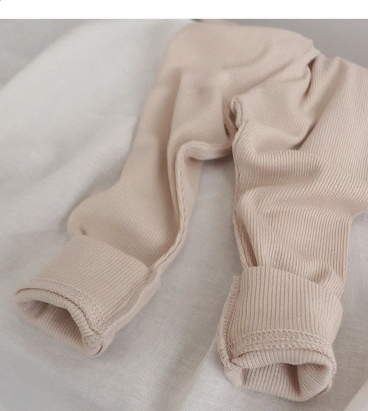 2024 Spring Children Retro Ribbed Pajamas Suit Kid Boy Girl Solid Casual TopsPants Pyjamas 2pcs Baby Homewear Cotton Sleepwear 250218