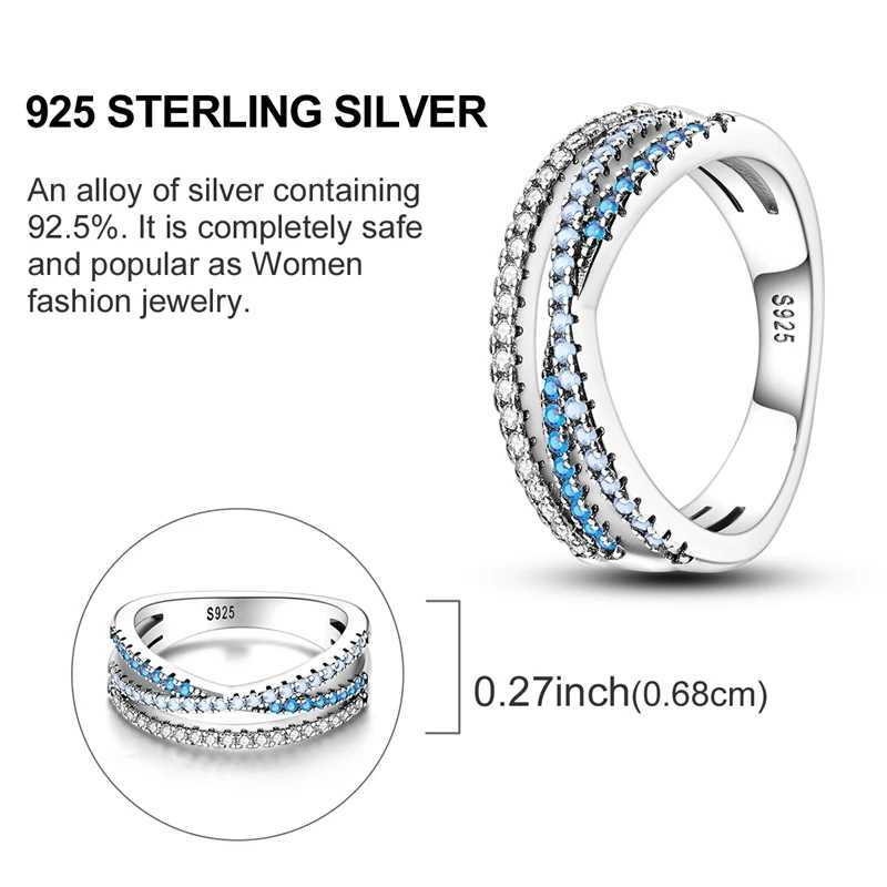 Original 925 Sterling Silver Women Finger Rings for Women Silver Cocktail Ring Geometric Butterfly Round Shape Luxury JewelryXJ250219