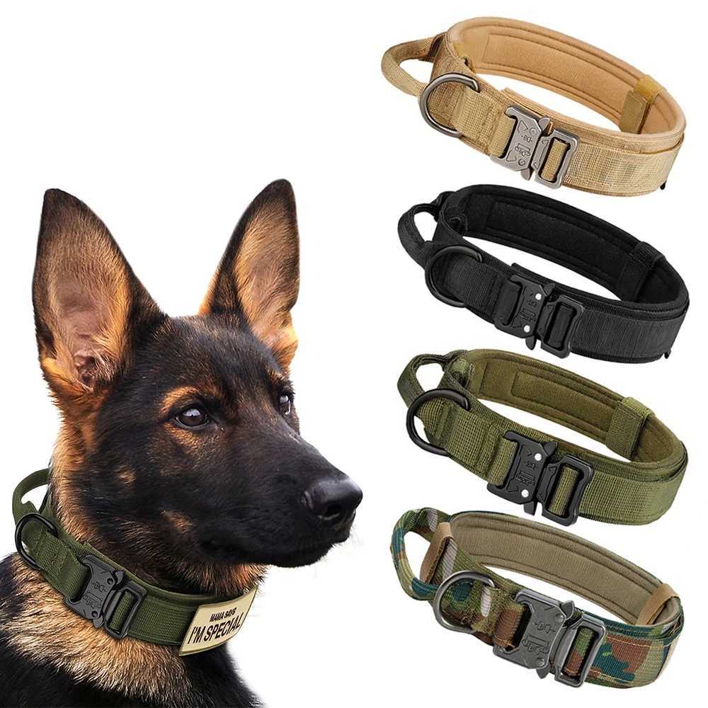 Dog Training Collar Adjustable Tactical Dog Collar And Leash Set Control Handle Pet Lead Collar For Small Big Dogs W250219