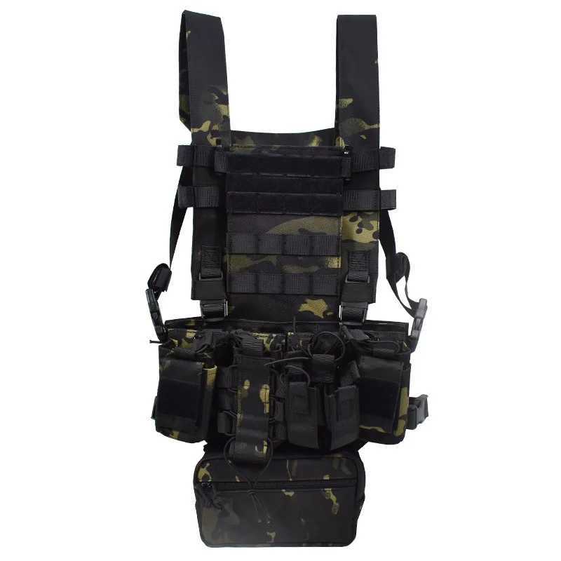 Combat Tactical MolLE Vest Ammo D3 Chest Rig REMovabLE Hunting Airsoft Paintball Gear Vest With AK 47/74 Magazine PouchXJ250219
