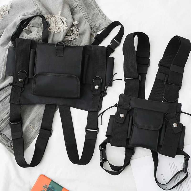 Functional Tactical Chest Bag For Men Women Fashion Bullet Hip Hop Vest Streetwear Bag Waist Pack Airsoft CS Chest Rig Bag GearXJ250219