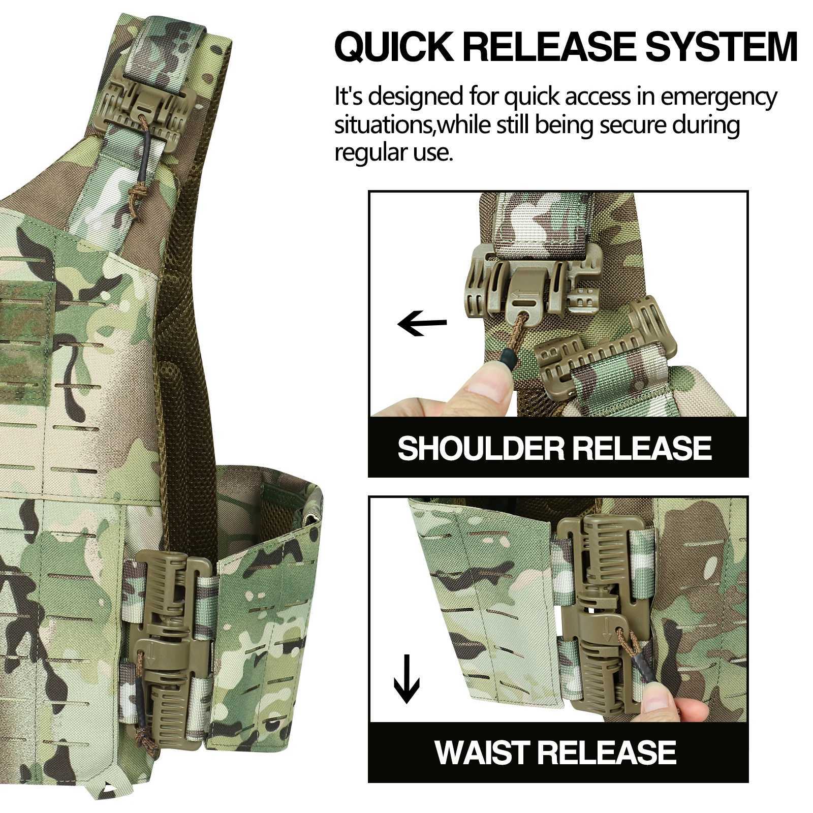 New Arrival Artex Security Molle Laser Cut Tactical Hunting vest Wholesale Outdoor Plate Carrier Tactical Vest chaleco tacticoXJ250219