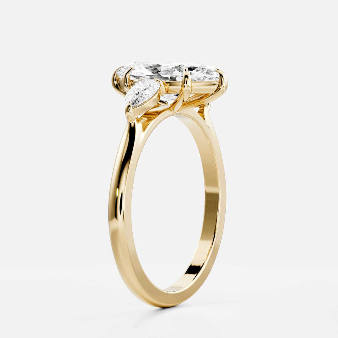 Luster Jewellery 10k/14k/18k Gold Fine Jewelry Ring With 1ct+0.2ct Moissanite Women Fashion Marquise Ring