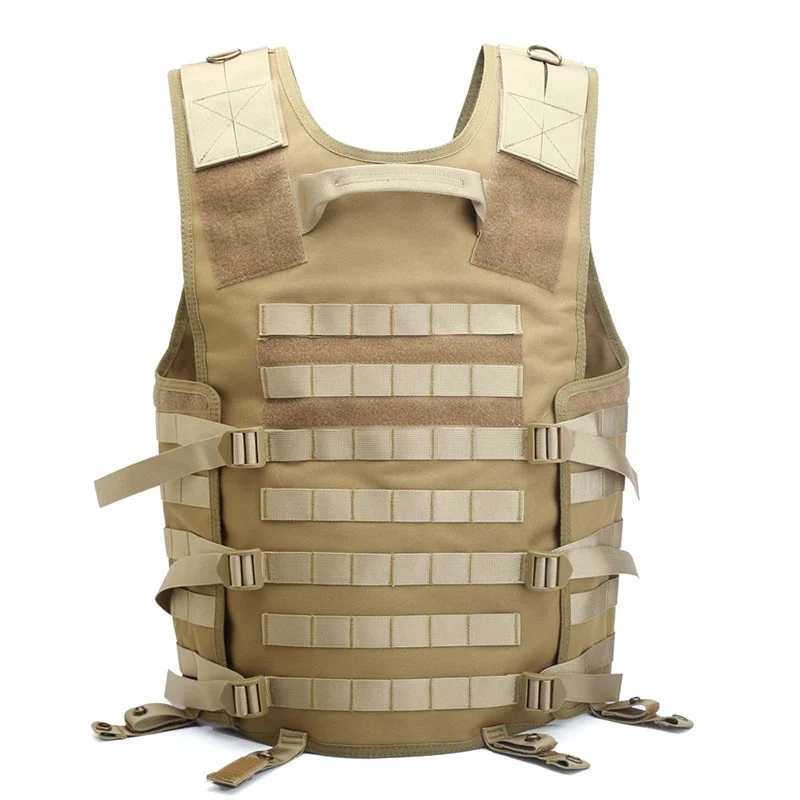 Adjustable Tactical Molle Vest Shape Holds Utility Vest Outdoor Sports Waistcoat for CS Fishing Hunting GearXJ250219