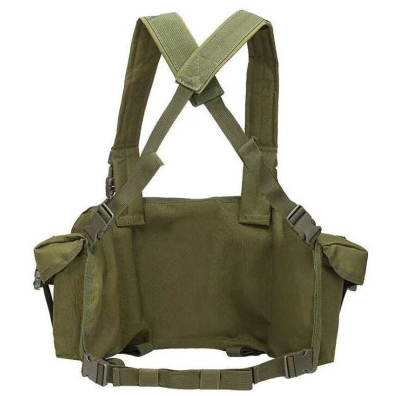 AK Chest Rig Vest Molle Tactical Military Army AK 47 Magazine Pouch For Outdoor CS Airsoft Paintball Hunting Shooting Vest GearXJ250219
